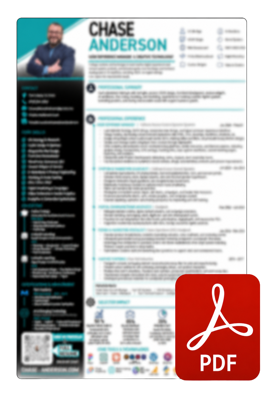 Preview of Chase Anderson's PDF resume
